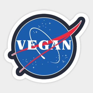 VEGAN - Nasa Parody Logo Design Sticker